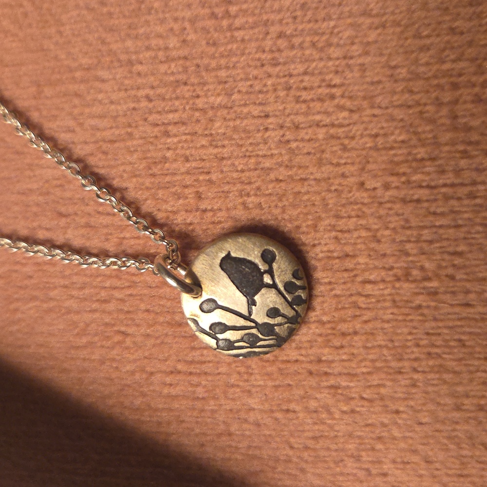 Small Silver Bird Pendant and Chain